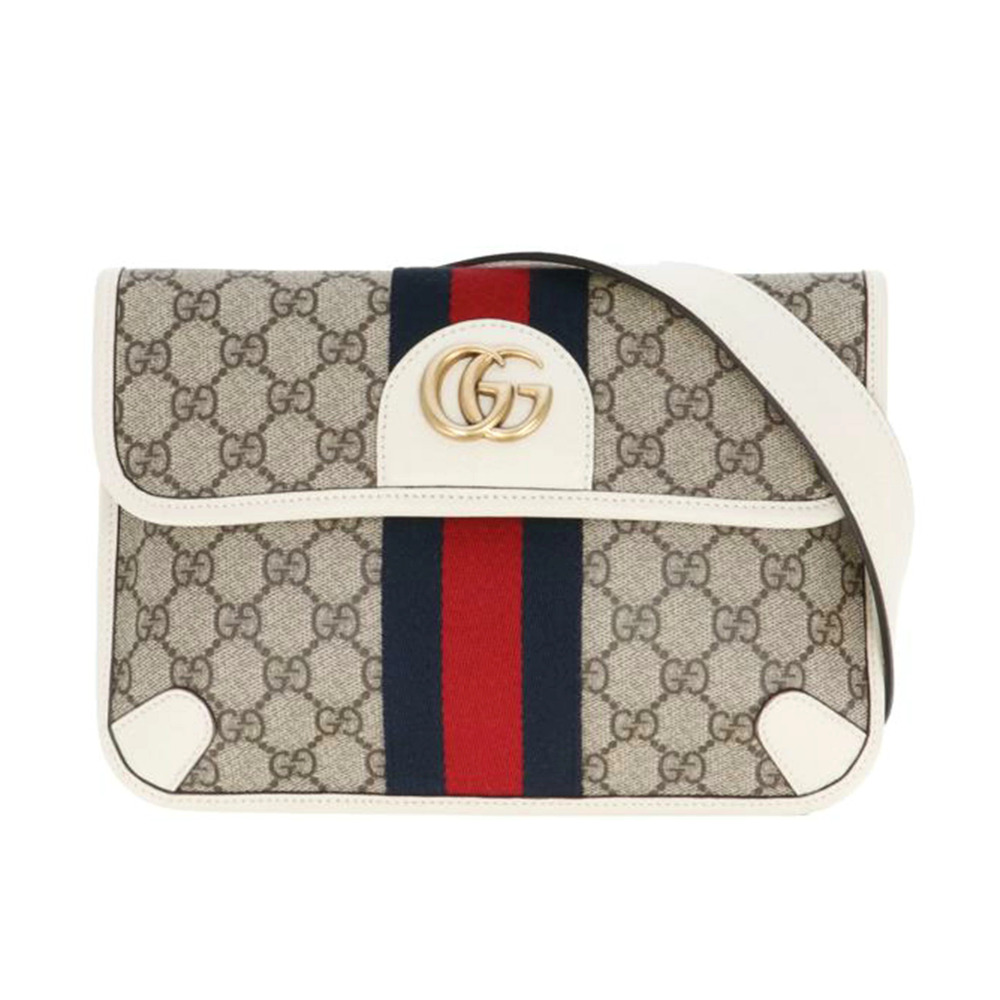 Gucci Ophidia GG Sling Crossbody Bag Crossbody Bag Leather White Tan